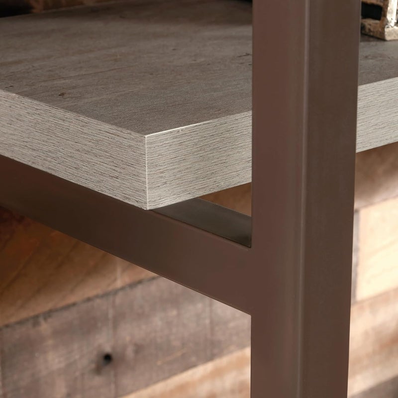 SAUDER Manhattan Gate Engineered Wood and Metal Computer Hutch in Mystic Oak - Image 4